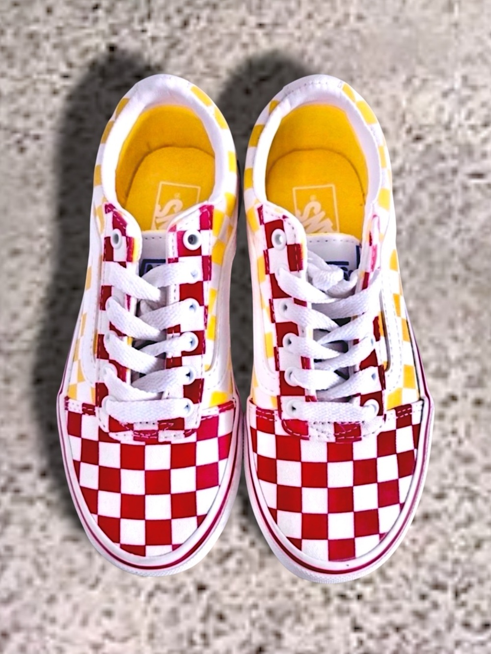 NWOT Vans Checkerboard Little Kid Sneakers Multicolor Lace‑Up Unisex Size 13 - Picture 5 of 10